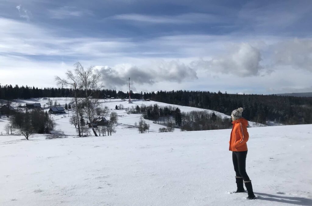 dolina i wyciag kolo spalonej zima
