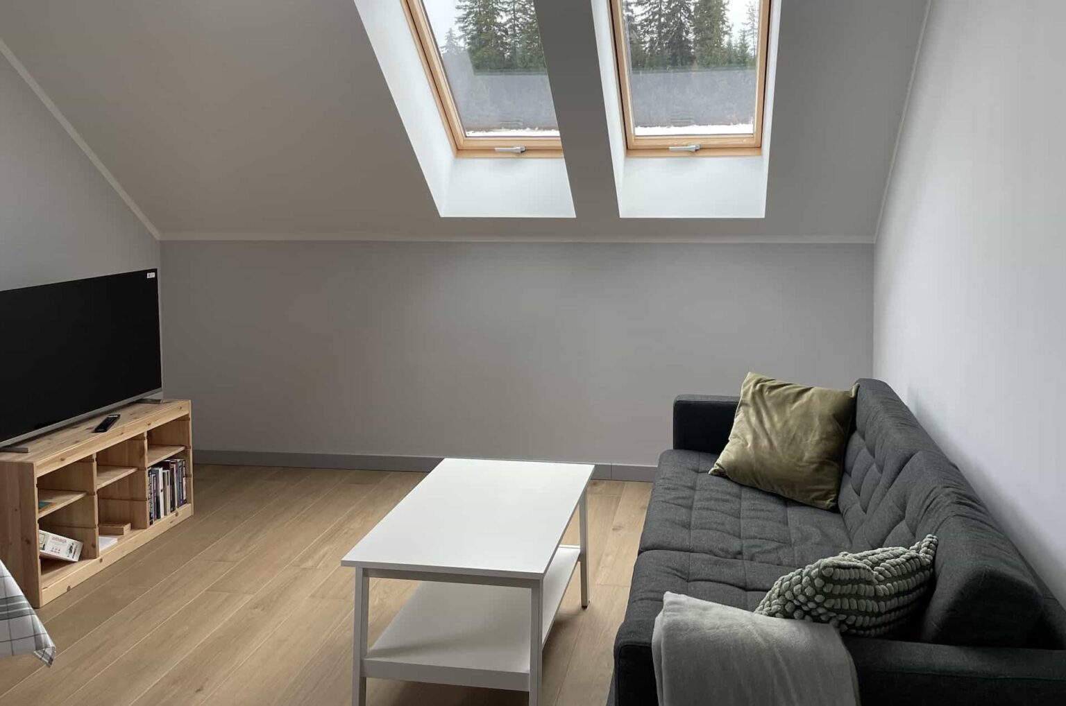 spalona sport apartament zielony salon