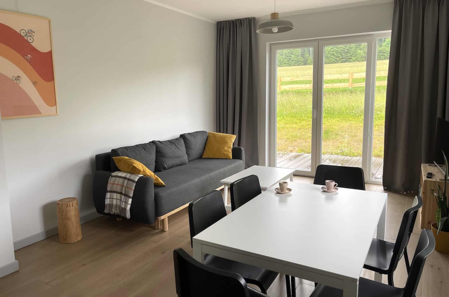 spalona apartament dla 6 osób widok lato